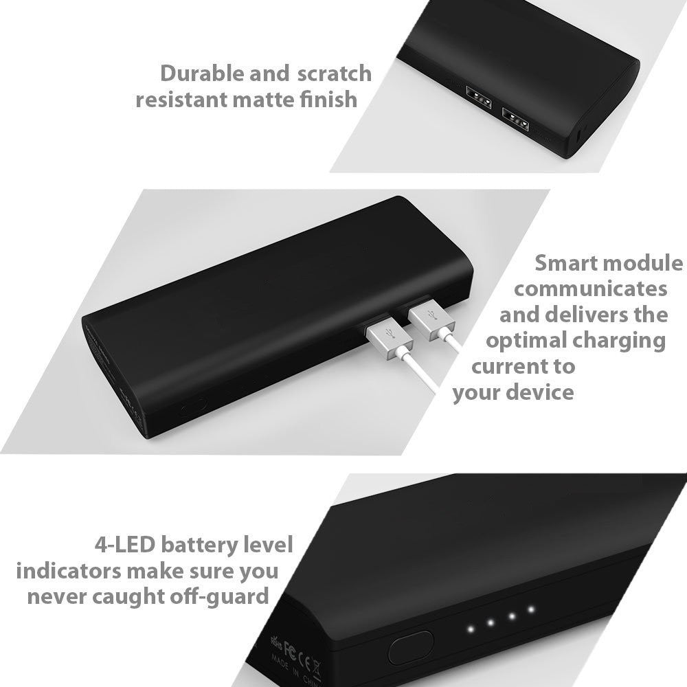 15000mAh Power Bank Portable Charger for Lava Iris Pro 30