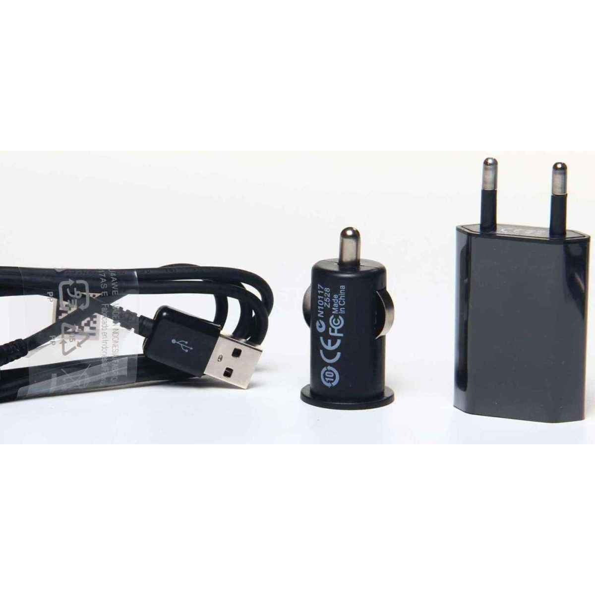 3 in 1 Charging Kit for Lava A10 with Wall Charger, Car Charger & USB Data Cable