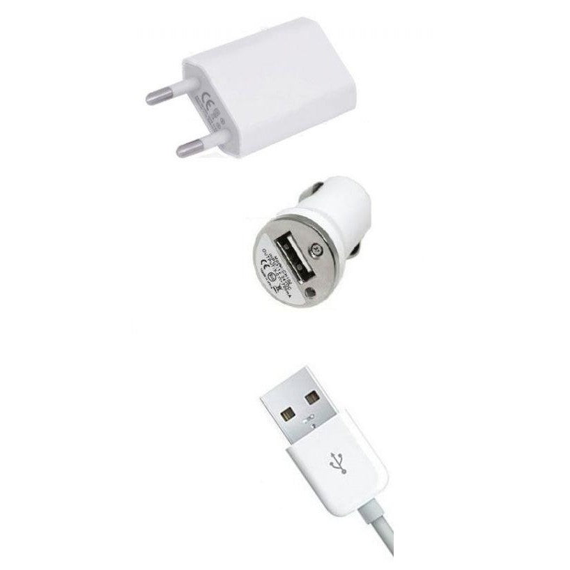 3 in 1 Charging Kit for Lava Discover 137 with Wall Charger, Car Charger & USB Data Cable