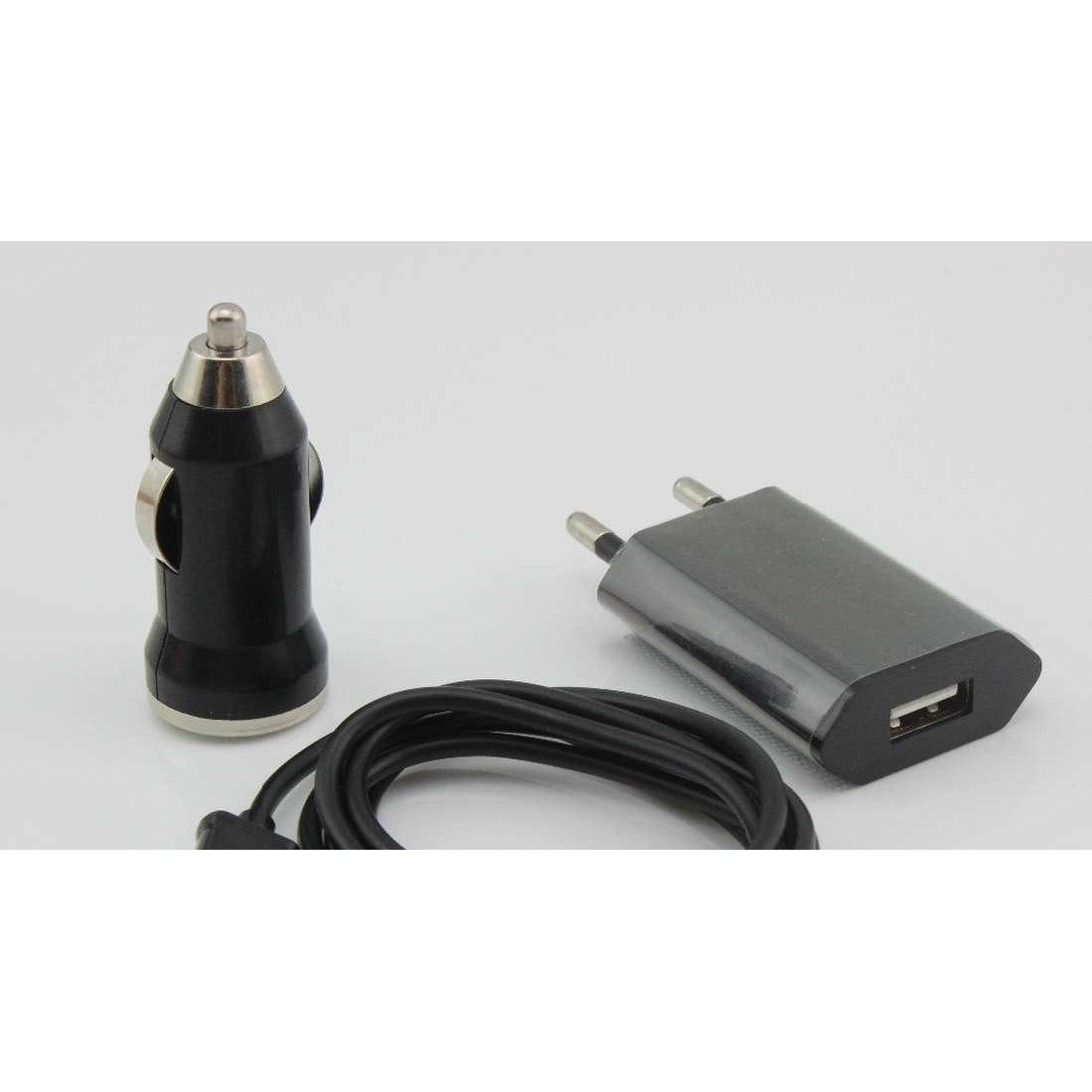3 in 1 Charging Kit for Lava Iris 400 Colors with Wall Charger, Car Charger & USB Data Cable