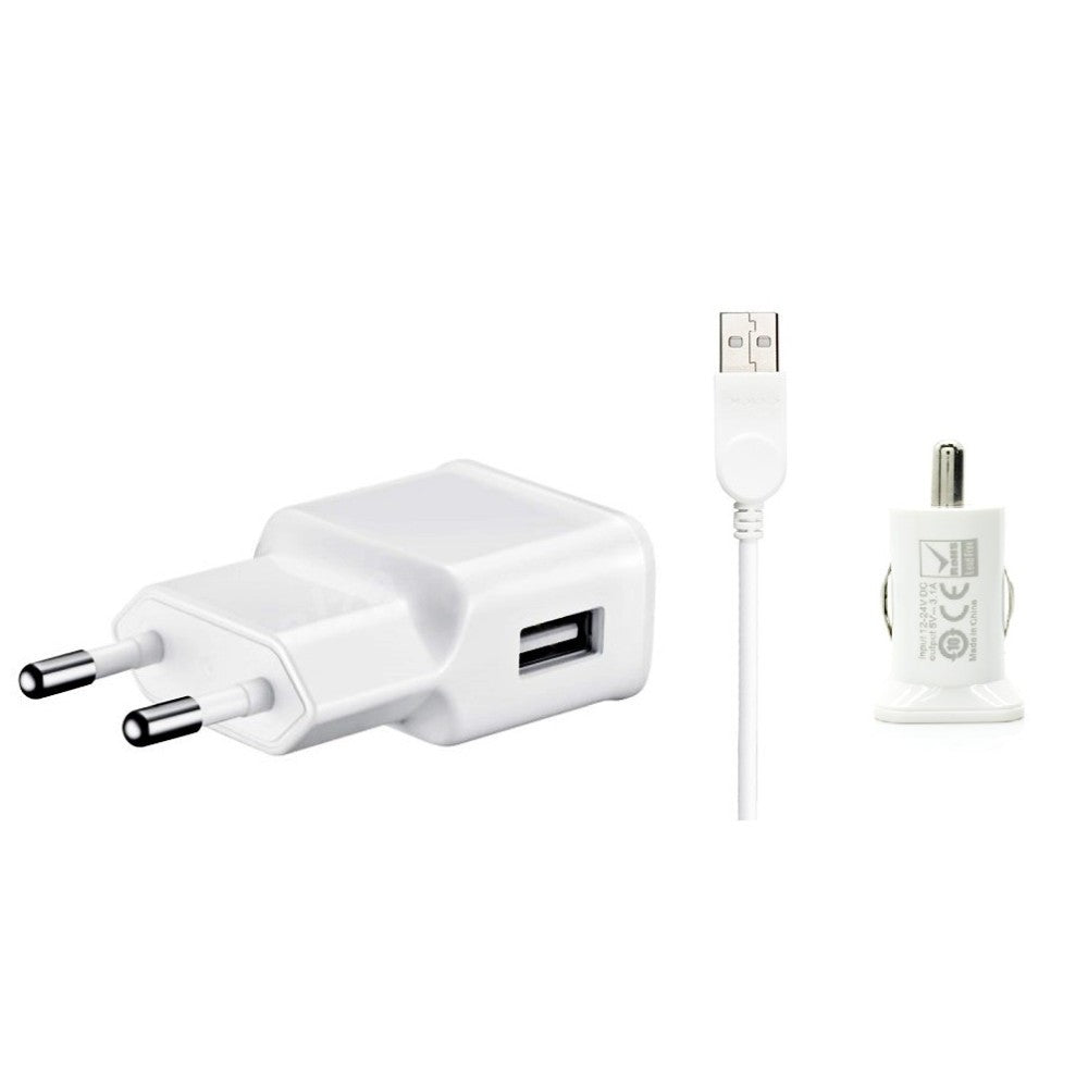 3 in 1 Charging Kit for Lava Iris X1 Atom 4GB with Wall Charger, Car Charger & USB Data Cable